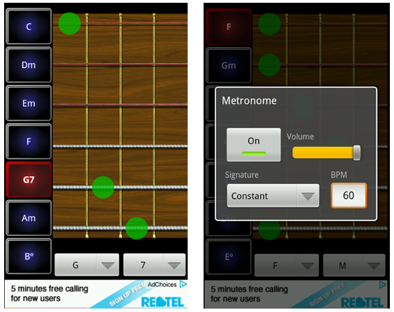 Robotic guitarist android app