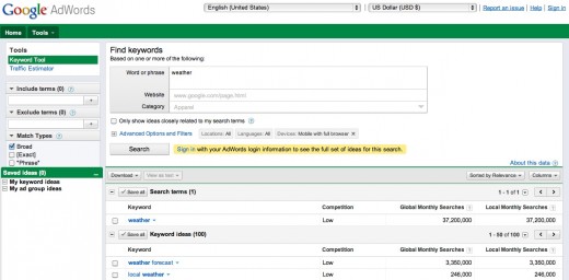google-adwords-keyword-tool