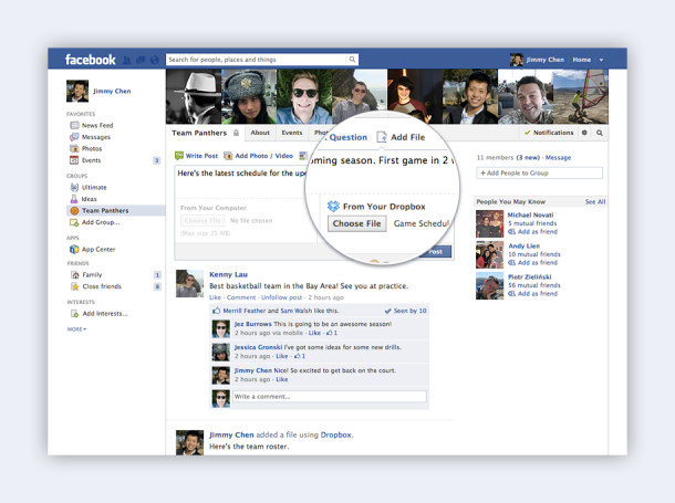 Facebook Groups Gets Dropbox File-Sharing Option