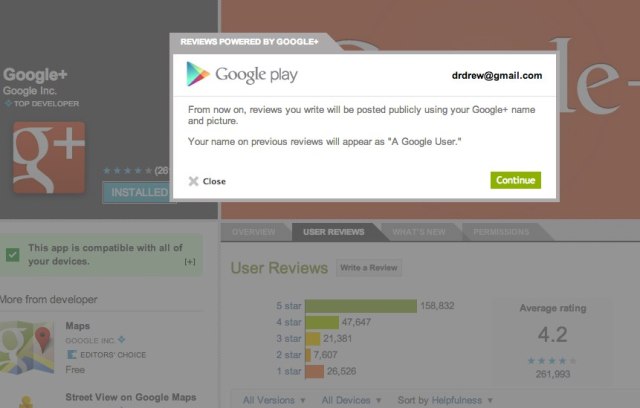 Google Play Gets Real: Reviews Will Now Be Posted With Your Google+ Name And Picture