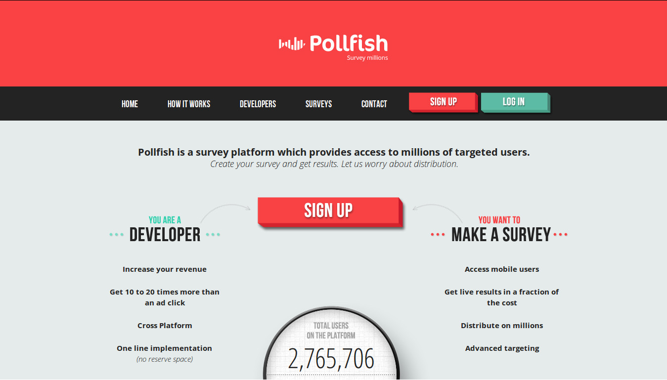PollFish Helps to Create Beautiful Mobile Friendly Surveys and also Lets Mobile Developers Earn Extra Revenue