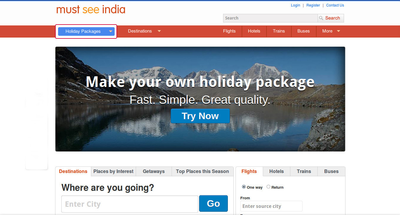 MustSeeIndia - Create your own Package of Good Times