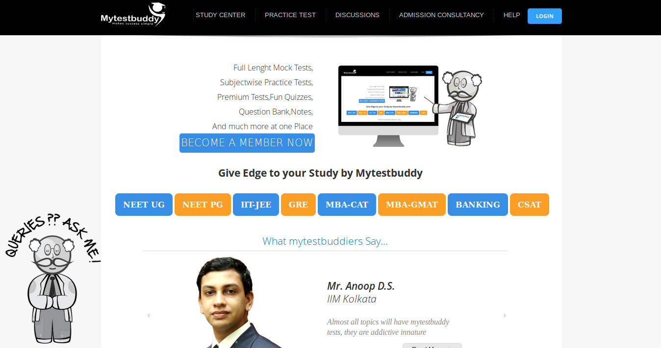 Mytestbuddy - Study, Interact and Stand out Tall in the Academia of Competitive Exams