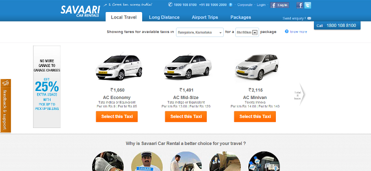 cab services in India